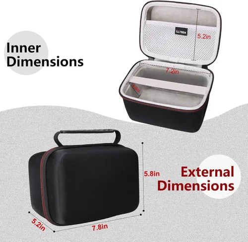Vista 4 de L LTGEM Funda de viaje para monitor de bebé ANMEATE/Infant Optics DXR-8 PRO/UKSUP/bonoch Baby Monitor - Bolsa de almacenamiento protectora dura