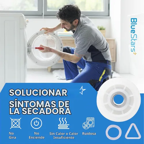 Vista 5 de Polea de repuesto para secadora Ultra Durable 279640 de Blue Stars – Ajuste exacto para secadora Whirlpool y Kenmore – Sustituye a 3388672, 697692