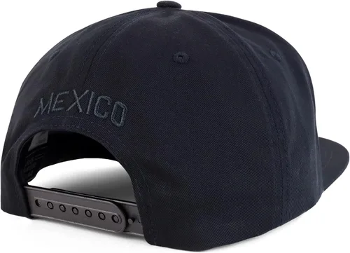 Vista 3 de Hecho En Mexico Eagle 3D Bordado Flat Bill Snapback Cap