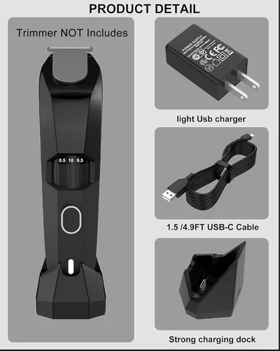 Vista 5 de WUKUR Base de carga para Manscaped The Beard Hedger con adaptador de CA, solo compatible con recortadora de barba Manscaped Premium para hombres