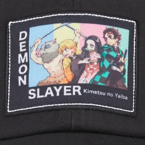 Vista 7 de Demon Slayer Gorra de béisbol Kimetsu No Yaiba para hombre, con logotipo de Tanjiro Kamado con ala curvada, gorra para papá para hombres y niños