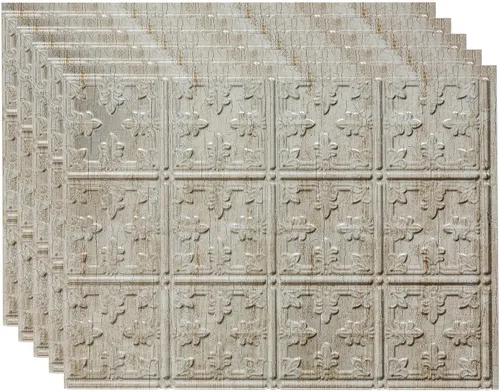 Vista 18 de FASÄDE Panel decorativo para salpicaduras de vinilo de estilo tradicional / patrón 10 en bronce antiguo (muestra de 6 x 6 pulgadas)