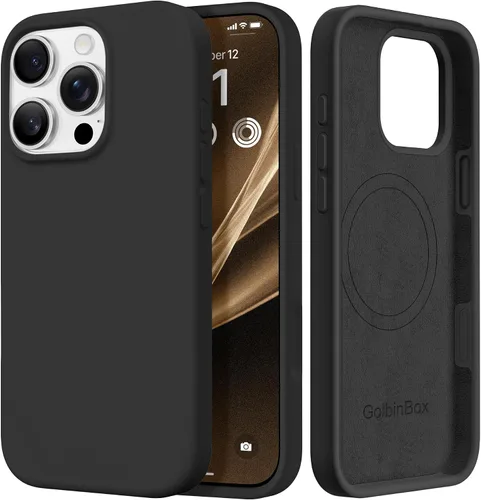 Vista 104 de GolbinBox Funda magnética para iPhone 17, compatible con MagSafe, cubierta de silicona integrada para control de cámara, funda de silicona líquida a