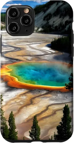 Vista 27 de Funda de vacaciones de verano para iPhone 16 Yellowstone National Park Rainbow geysers