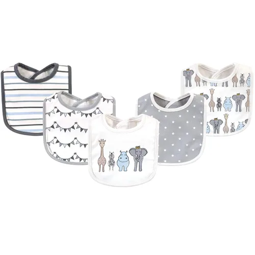 Vista 48 de Hudson Baby Baberos unisex de algodón para bebé, nube rosa, talla única (paquete de 2)