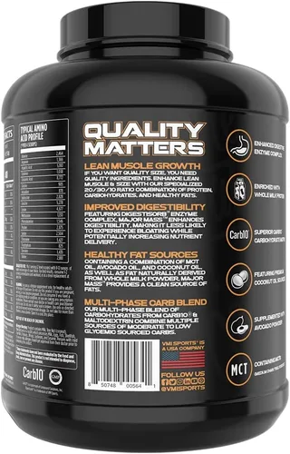 Vista 3 de VMI Sports Mayor Mass Lean Mass Gainer Proteína en polvo para ganancia muscular Polvo de proteína para ganar peso para hombres Ganador