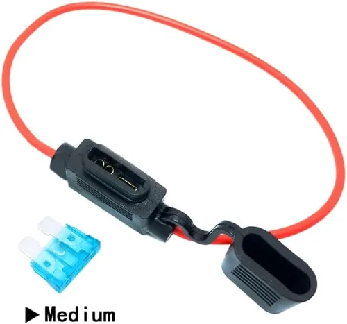 Vista 2 de 1 soporte para fusibles automático + 1 fusible de coche impermeable 32V, mediano, 16 AWG-10A Medio