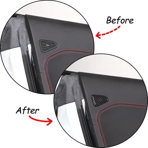Vista 2 de Daeiclru Cubierta para altavoz de puerta lateral de automóvil compatible con Chevrolet Corvette C8 2020-2023, cubierta de anillo de sonido