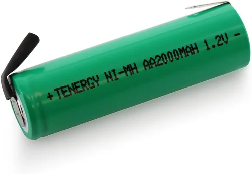 Vista 9 de Tenergy AA 1.2V NiMH 2000mAh Pilas AA recargables con parte superior plana con pestañas, paquete de 48