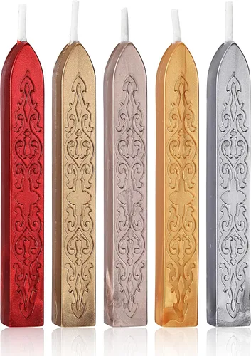 Vista 17 de Varillas de Cera para Sellar, Yoption 10 Piezas Varillas de Cera Multicolor con Mechas para Invitación de Boda Sobres de Regalo Tarjetas de Navidad