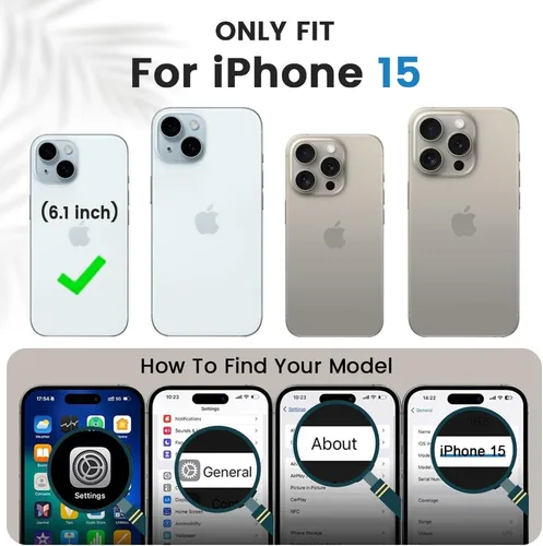 Vista 8 de Compatible con iPhone 15, funda transparente de encaje negro floral a prueba de golpes, parte trasera dura, delgada, bonita funda transparente