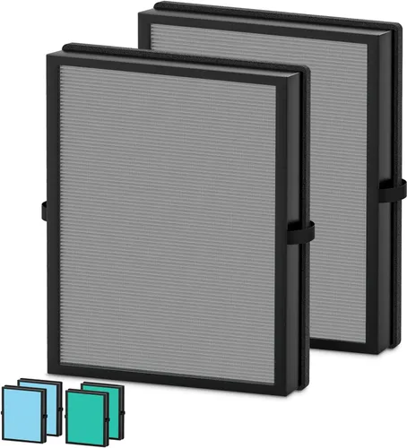 Vista 4 de Paquete de 2 filtros de aire MK04 de repuesto para purificador de aire AROEVE MK04 MG04JH DH-JH04, filtro premium de 4 capas para polvo, caspa