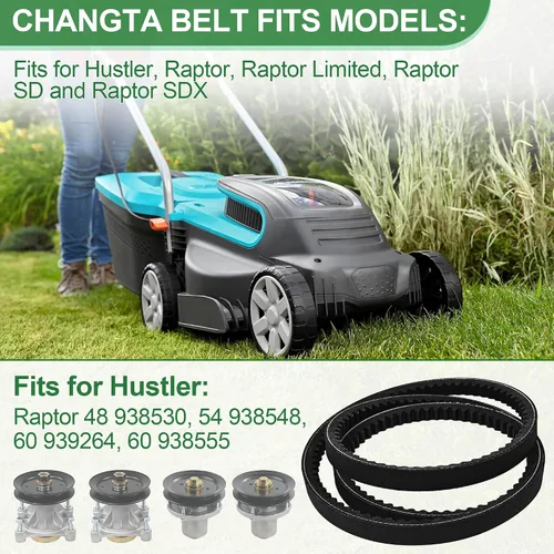 Vista 2 de 603907 607400 Correa de transmisión de bomba para cortacésped Hustler Raptor SD SDX Limited Zero Giro, correa dentada de aramida resistente, correa
