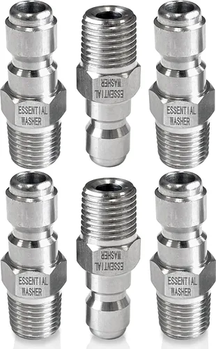 Vista 8 de Essential Washer Enchufe hembra NPT de 1/4 pulgadas de acero inoxidable Accesorios de conexión rápida para lavadora a presión 5000 PSI Juego