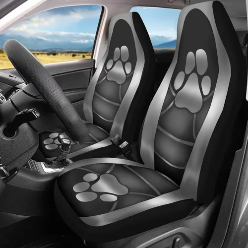 Vista 17 de Mumeson Fundas protectoras de asiento delantero de automóvil con estampado de calavera y girasol, fundas elásticas para asiento de automóvil, 2