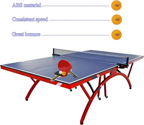 Vista 2 de MAPOL 100 pelotas de tenis de mesa avanzadas de práctica naranja de 3 estrellas