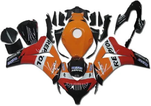 Vista 25 de US STOCK - Carenado blanco rojo naranja apto para Honda 2008-2011 CBR1000RR 006 Blanco Rojo Naranja