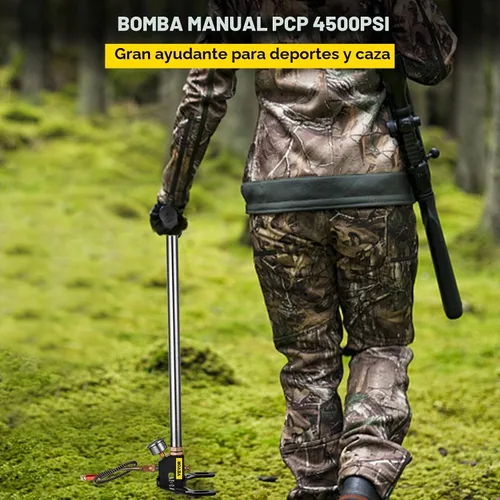 Vista 2 de BestEquip Airgun PCP Pump 4500PSI Bomba de mano de alta presión Bomba de 3 etapas Bomba de aire PCP