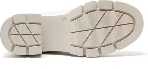 Vista 6 de REDTOP Botas Chelsea elásticas para mujer con tacón grueso en bloque, plataforma y suela con relieves, botines al tobillo