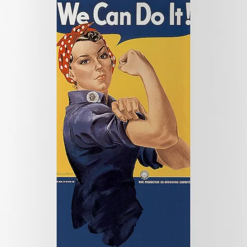 Vista 2 de CafePress We Can Do It_Y - Botella de agua de acero inoxidable (1 botella de agua de 34 onzas)