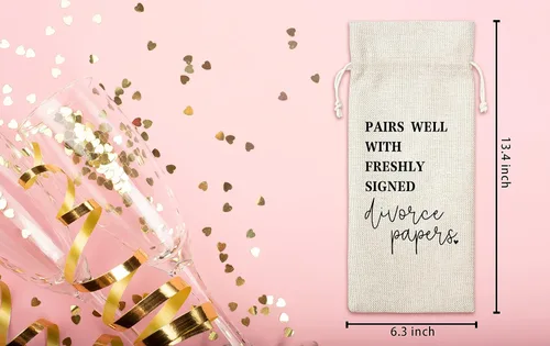 Vista 2 de Regalos de divorcio para mujeres, decoraciones de fiesta de divorcio para mujeres, bolsas de vino, regalos para mujeres recién divorciadas, hombres