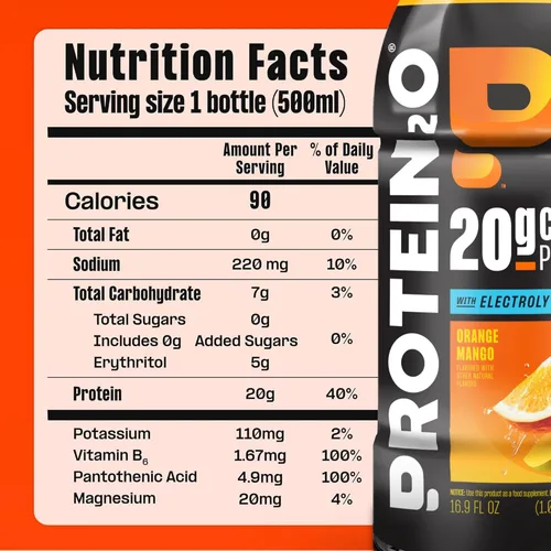 Vista 7 de Protein2o Bebida transparente 2 en 1 de proteína de suero de leche y electrolitos, 0.71 onzas de proteína, sin gluten, keto, botellas de 16.9 onzas