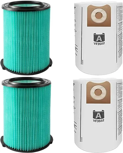 Vista 14 de Paquete de 2 filtros de repuesto VF5000 que se ajustan a aspiradoras húmedas y secas Ridgid de 6-20 galones, filtros de aspiradora plisados de 3