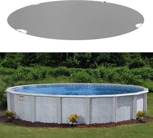 Vista 7 de TANG Cubiertas redondas de 10 pies para piscina de 6 pies para tanque redondo sobre el suelo, cubiertas de piscina de hojas de invierno
