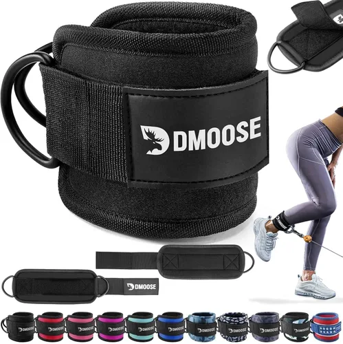 Vista 28 de DMoose Ankle Strap for Cable Machine - One Size Fit with Premium Padding, Workout Kickback Ankle Cuffs, Ankle Bands for Working Out, Booty Workouts