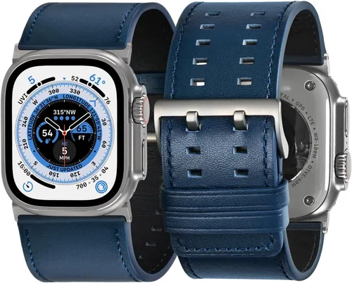 Vista 13 de Tefeca Correa Dual Series Compatible con Apple Watch Ultra 2/Ultra 49mm, Series 10 46mm, Series 9/8/7 45mm, SE2/SE/6/5/4 44mm