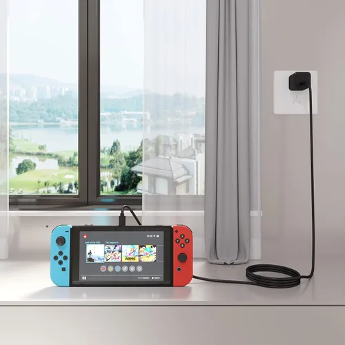 Vista 5 de Cargador de repuesto para interruptor de 10 pies para Nintendo Switch PD, adaptador de cable de carga rápido, diseñado para Nintendo SwitchSwitch