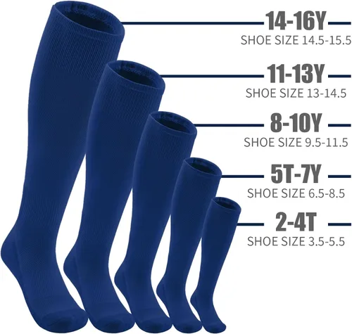 Vista 4 de QBK Conjunto combinado de calcetines y cinturón de béisbol para niños y niñas (2 pares de calcetines y 1 cinturón)