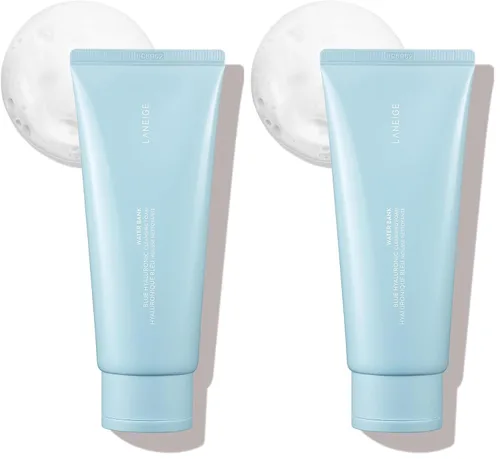 Vista 8 de LANEIGE Espuma limpiadora de banco de agua: lavado facial hidratante y removedor de maquillaje con ácido hialurónico y enzima de papaína para una