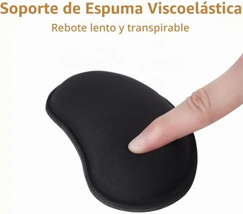 Vista 3 de MXCOIRTP Reposamuñecas para ratón, almohadilla de soporte ergonómica de espuma con memoria para muñeca, almohadilla para muñeca de ratón con base
