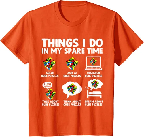 Vista 31 de Things I Do in My Spare Time Cube Puzzle Speed Cubing Camiseta