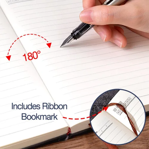 Vista 5 de Cuaderno de viaje personalizado de cuero para hombres y mujeres, grabado con nombre, logotipo, regalos personalizados para profesores, estudiantes