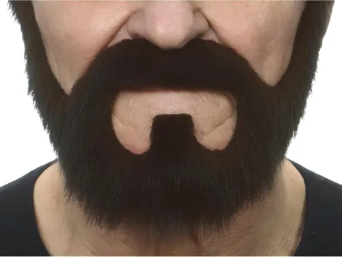 Vista 45 de Mustaches Self-Adhesive Stick On Fake Handlebar for Adults Negro