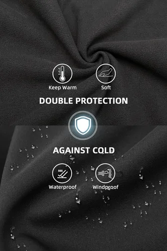 Vista 4 de YKYWBIKE Chaleco de ciclismo de invierno resistente al viento, chaleco de forro polar impermeable para bicicleta MTB chaleco sin mangas, Negro