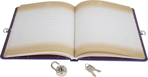 Vista 4 de Harry Potter Diario de mapa de Marauder para niños, cuaderno de diario con cerradura y llave con 216 páginas rayadas, con licencia oficial, regalo