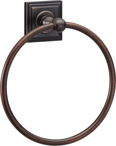 Vista 3 de Aurora Series - Juego de accesorios de baño de bronce aceitado de 3 piezas