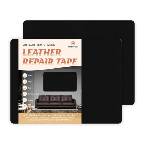 Vista 38 de BSZHTECH Cinta de reparación de cuero, parche de reparación de cuero autoadhesivo para sofás, muebles, sofás, asientos de automóvil, kit avanzado