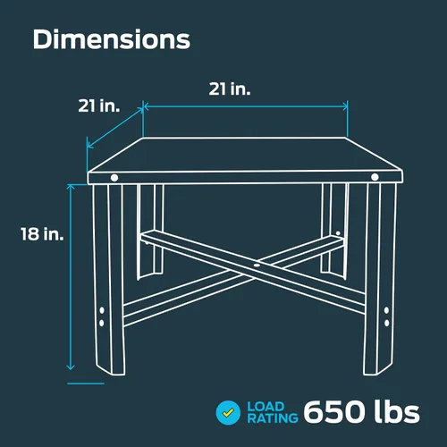 Vista 6 de Eastman Soporte para calentador de agua, 21 pulgadas x 21 pulgadas x 18 pulgadas de alto, capacidad de carga de 650 libras, 86278