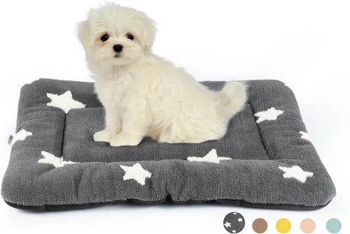 Vista 12 de Mora Pets - Cama para gatos de interior lavable, almohadilla antideslizante para jaula de perros, linda cama para perros con estrellas para perros