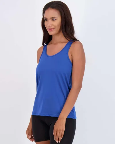 Vista 5 de Real Essentials Paquete de 5 Camiseta sin Mangas con Espalda Nadadora para Mujer Dry-Fit de Rendimiento Atlético para Yoga