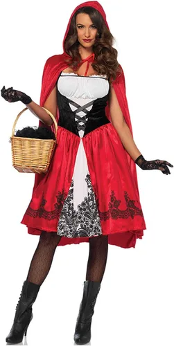 Vista 9 de Disfraz de capucha roja para mujer, bata de Halloween, capa de longitud completa con capucha para cosplay
