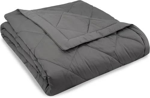 Vista 4 de Serta Manta alternativa de plumón para cama, funda 100% algodón, liberación de manchas Scotchgard, Full/Queen, carbón