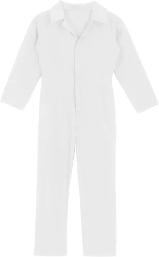 Vista 3 de CHICTRY Disfraz de mecánico para niños, traje de caldera de manga larga, overol de vuelo