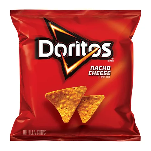 Vista 4 de Doritos Chips de tortilla saborizados, queso nacho, 1 onza (paquete de 104)