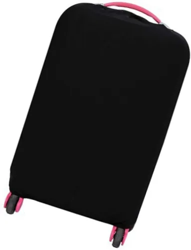 Vista 4 de Sewroro Funda protectora de maleta, protector de maleta, lavable, color negro, elástico, para equipaje de viaje, para 22-24 pulgadas