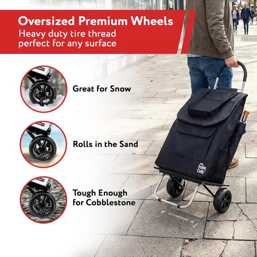 Vista 7 de dbest products - Carrito plegable de compras Trolley Dolly, Negro